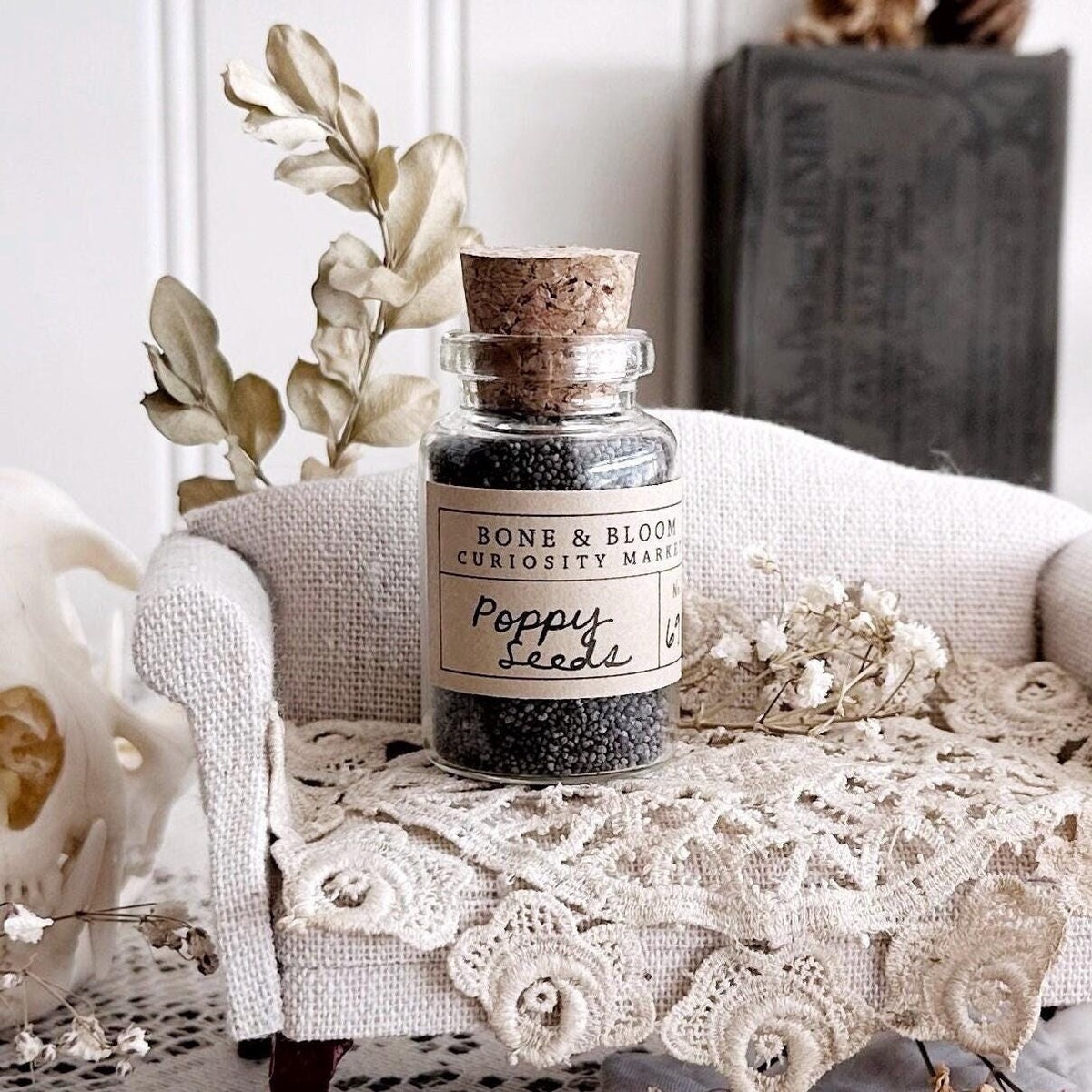 Dried Poppy Seeds in Glass Vial – No. 69