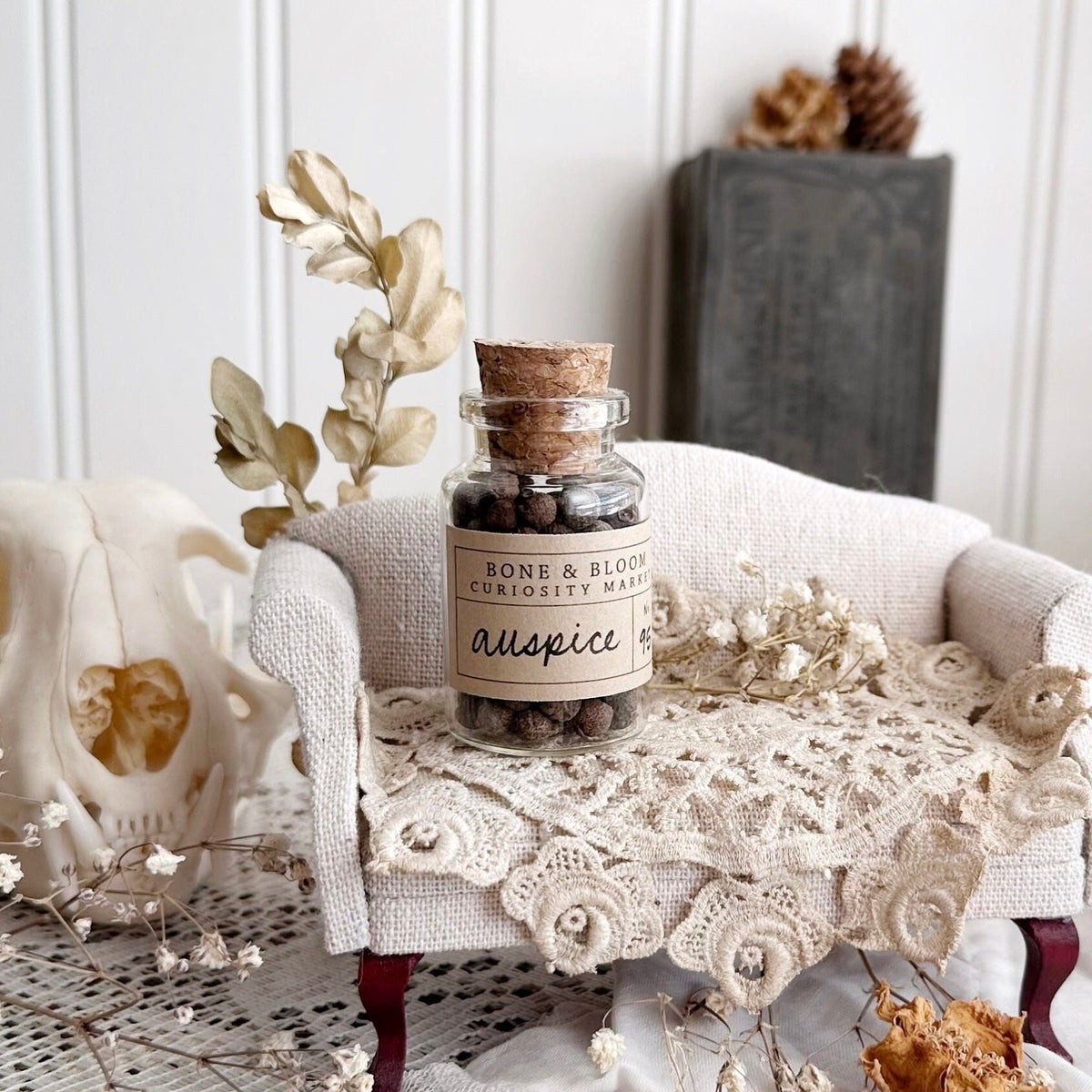 Dried Whole Allspice in Glass Vial – No. 95