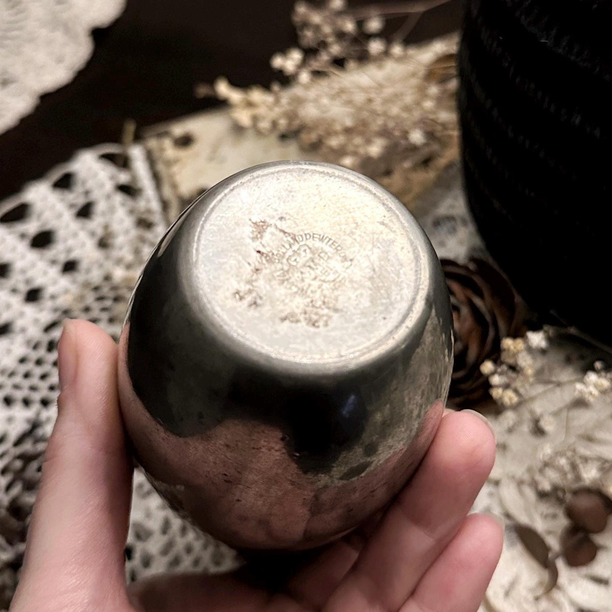 Vintage Pewter Pencil Holder