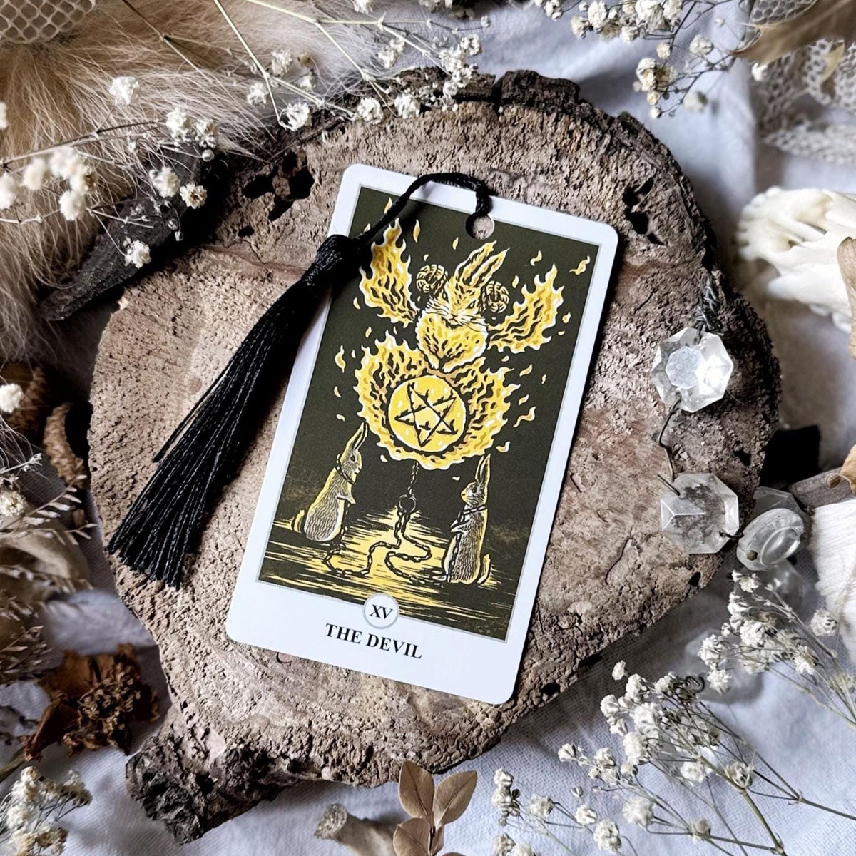 Handmade Rabbit Tarot Bookmark – The Devil