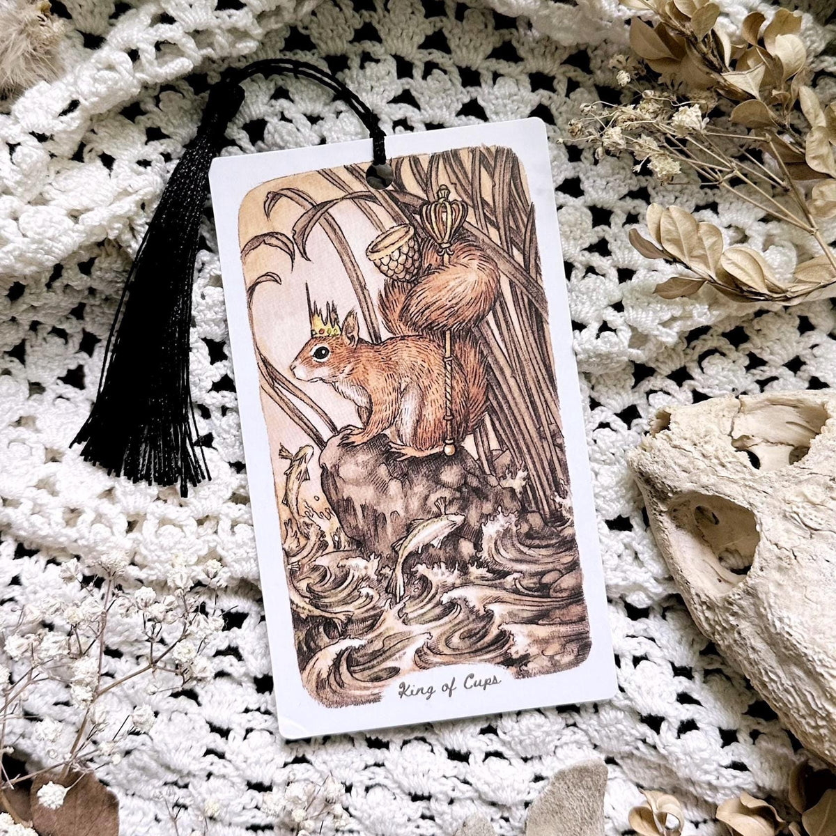 Woodland Squirrel Tarot Bookmark– King of Cups