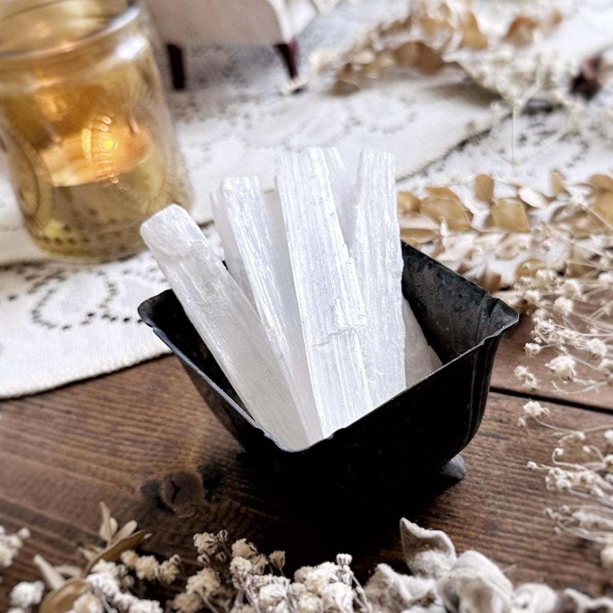 4 Real Selenite Shards – No. 03