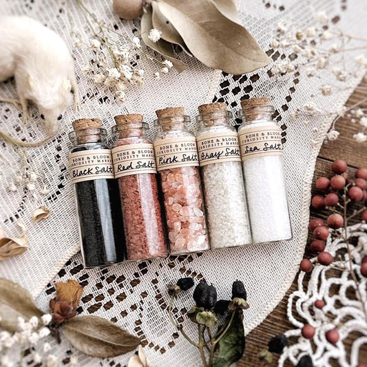 Witches Salt Collection in Glass Vials
