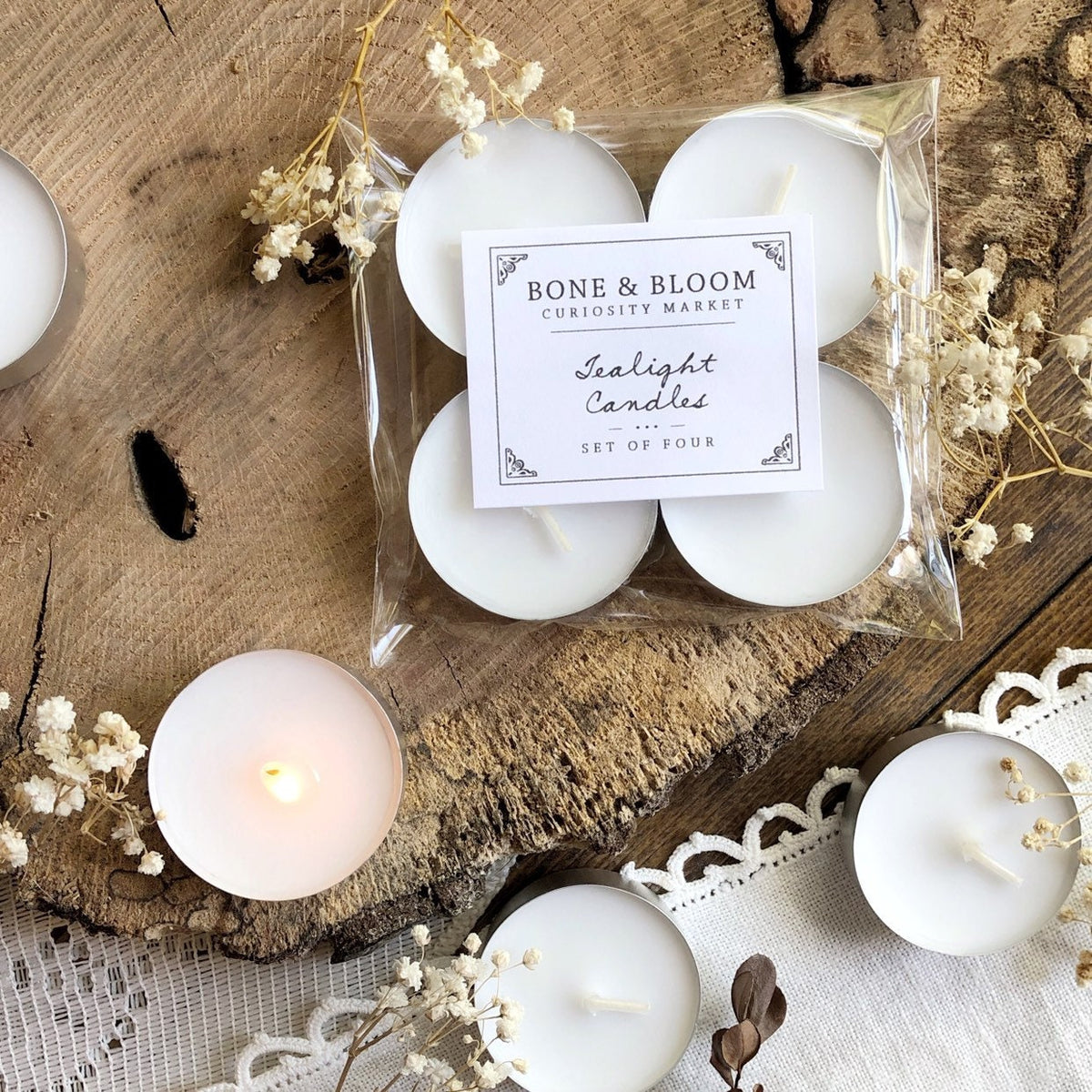 4 Unscented Tealight Candles, Smoke Cleansing, Smudging, Smudge Supplies, Incense, Apothecary, Witch, Spell, Pagan, Unique Gift Idea
