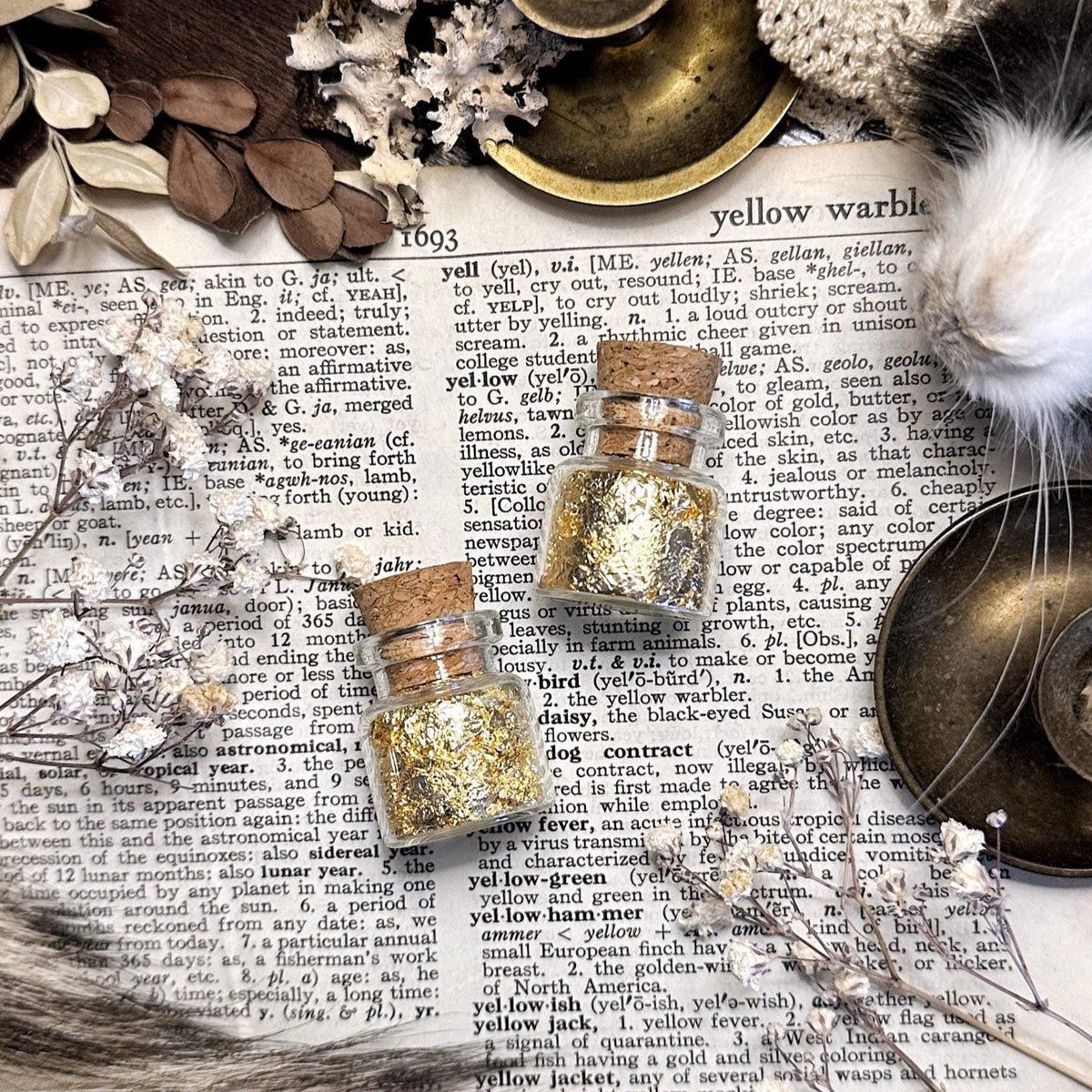 Real Gold Leaf in Tiny Glass Vial