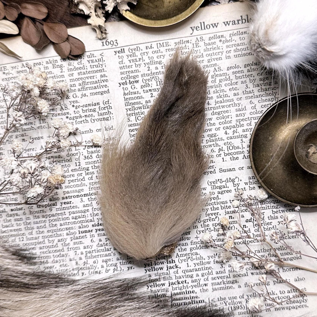 Real Fluffy Brown Rabbit Ear – No. 02