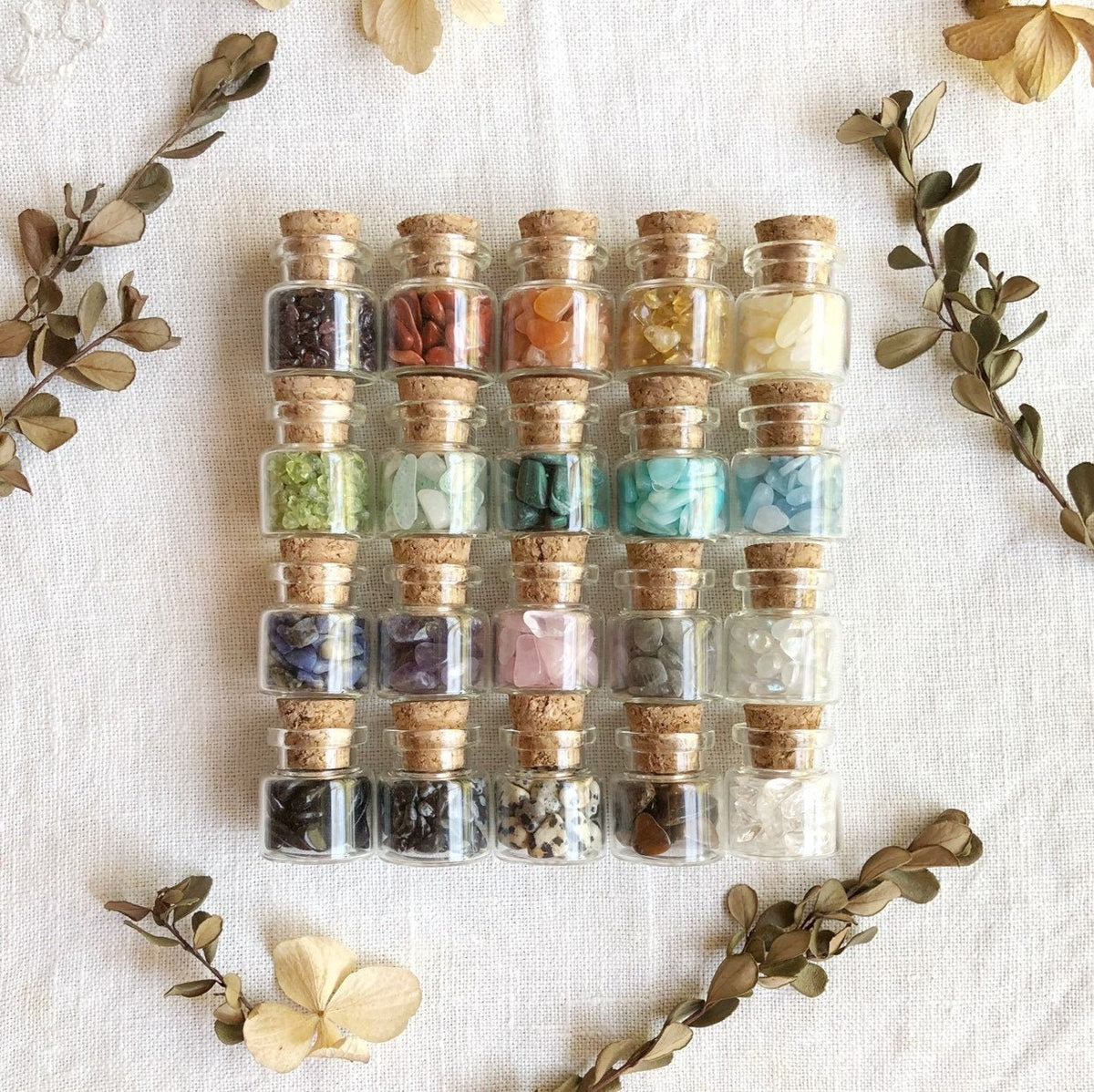 Collection of 24 Mystery Mini Crystal Vials