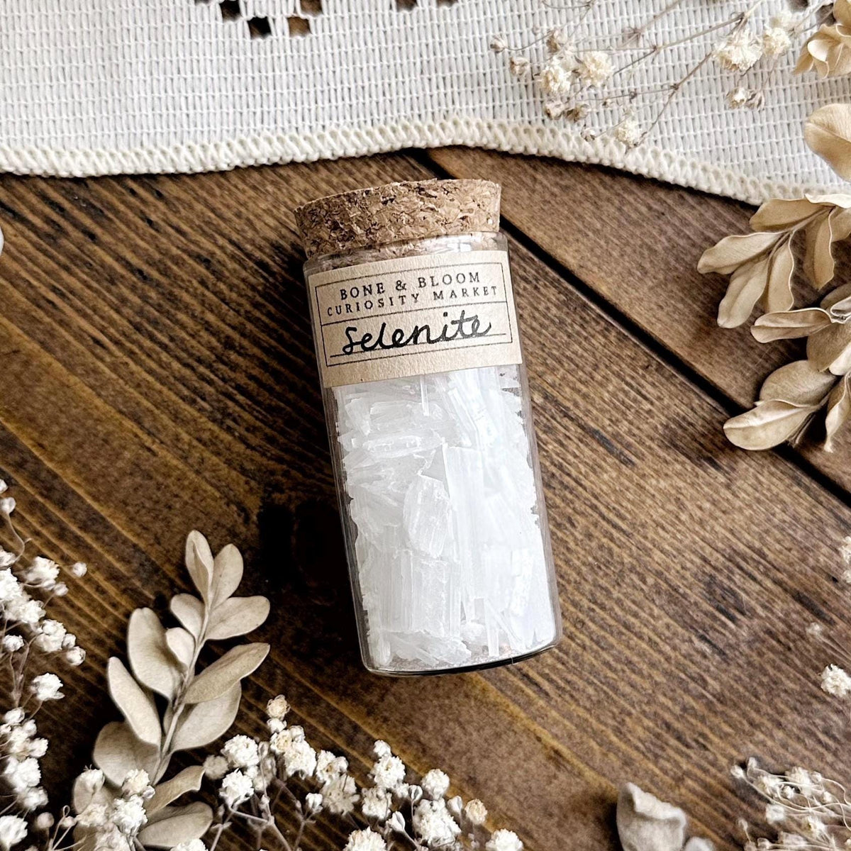 Petite Selenite Chips in Glass Vial