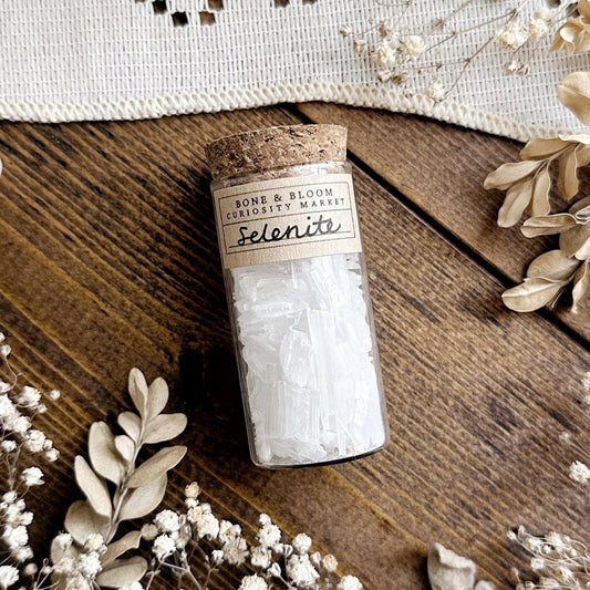 Petite Selenite Chips in Glass Vial