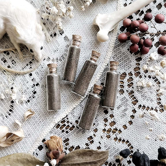 Real Dried Bat Guano Powder in Tiny Glass Vial
