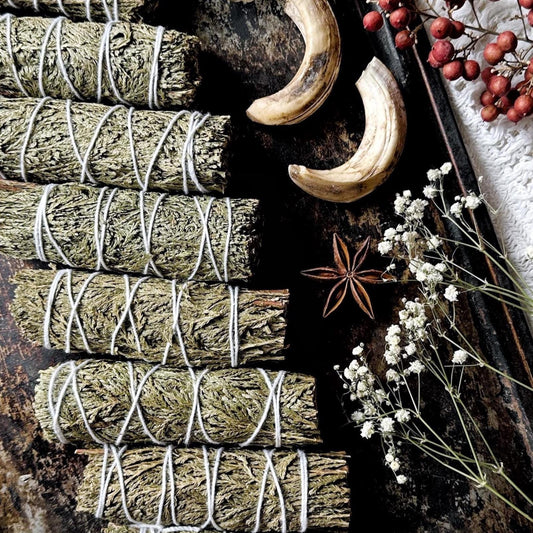 Dried Cedar Bundle for Smoke Cleansing, 4” Inch