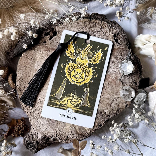 Handmade Rabbit Tarot Bookmark – The Devil