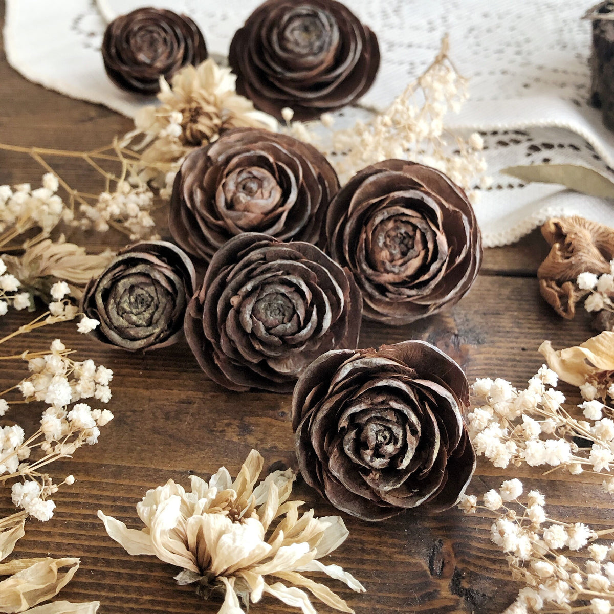 One Petite Cedar Rose Pine Cone