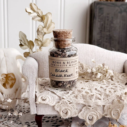 Dried Black Cohosh Root in Glass Vial – No. 90