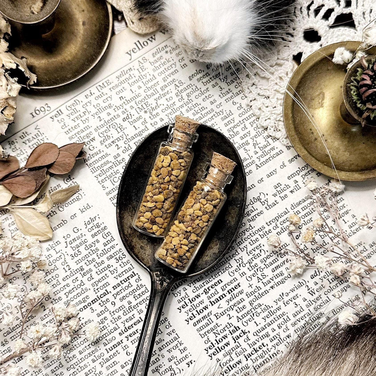 Bee Pollen Granules in Tiny Vial
