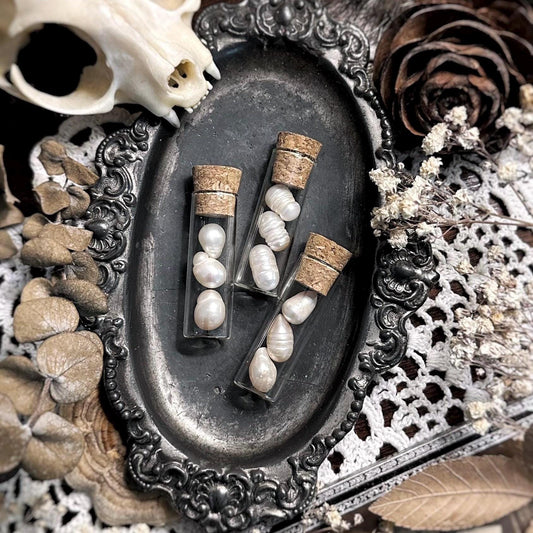 Real Odd Shaped Natural Freshwater Pearls in Glass Vial – No. 03