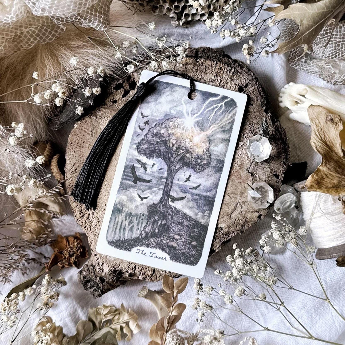 Handmade Tarot Bookmark – The Tower