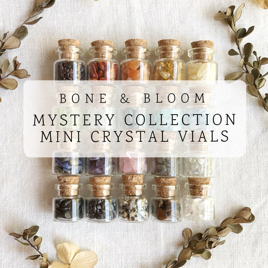 Collection of 24 Mystery Mini Crystal Vials