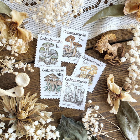 Vintage Toxic Mushroom Stamps – No. 13