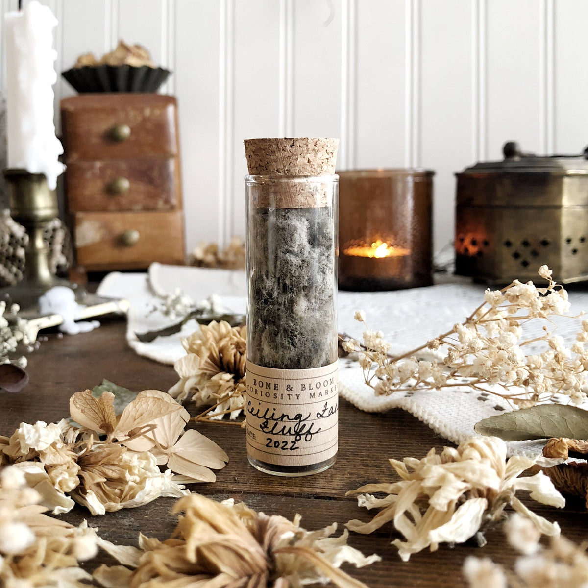 Real Ceiling Fan Fluff in Glass Vial – No. 02
