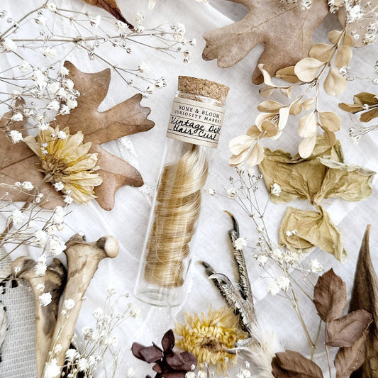 Vintage Doll Hair Curl in Glass Vial – No. 03, Blonde