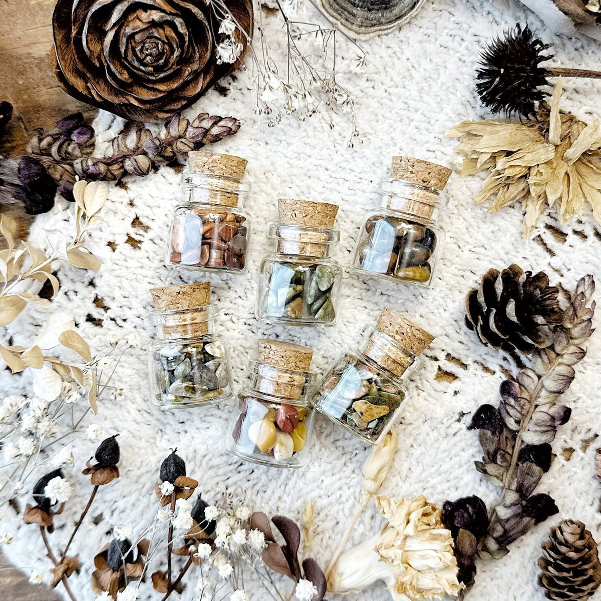 Earth Tones Collection Mini Crystal Vials – No. 01