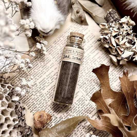 Natural Yak Wool in Glass Vial