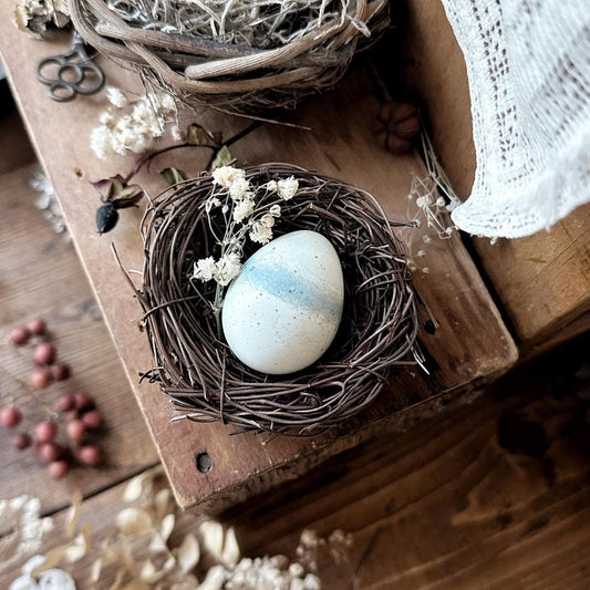 Petite Faux Bird's Nest With Real Quail Egg – No. 02